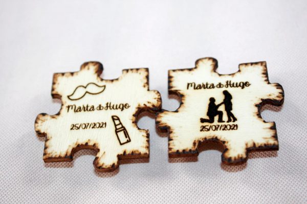 Juego de Puzzle Imán para invitados de boda